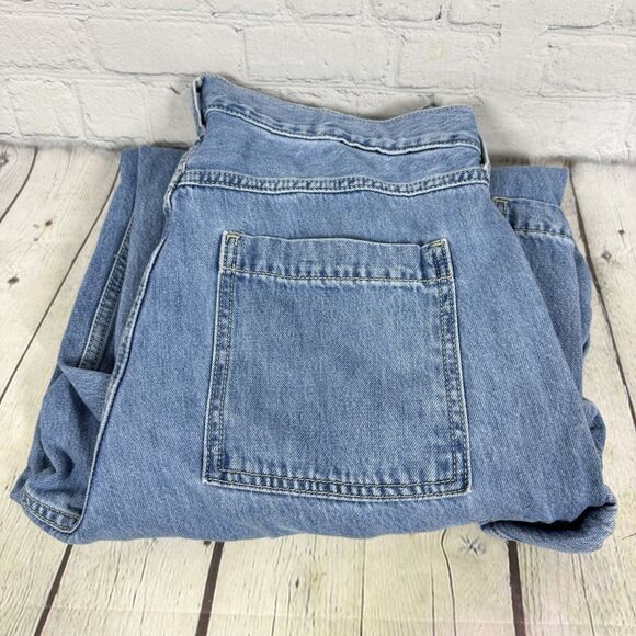 Old Navy Cargo Denim Jeans Women Size 12 Retro Baggy Wide Leg Mid Rise Skater - Picture 16 of 16